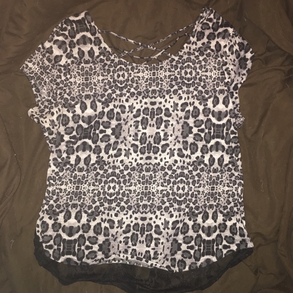 Lace back top